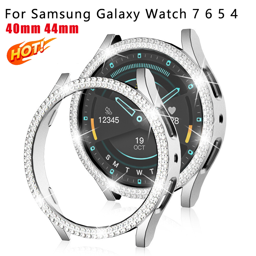Accessories For Galaxy Watch 5 - Блестящий чехол с алмазным декором для